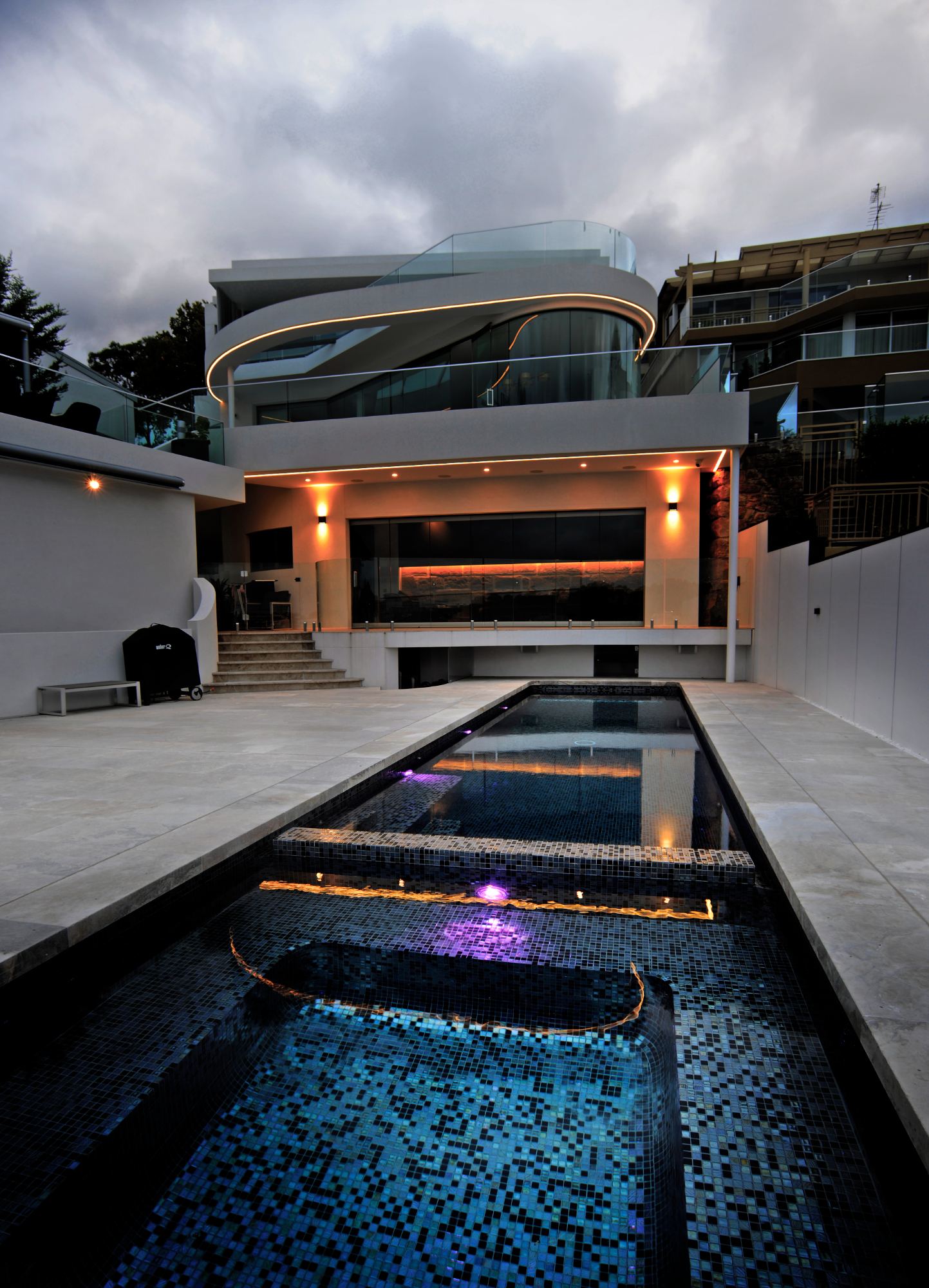 A Tectonic-built lap pool and spa with mosaic tile, Sydney