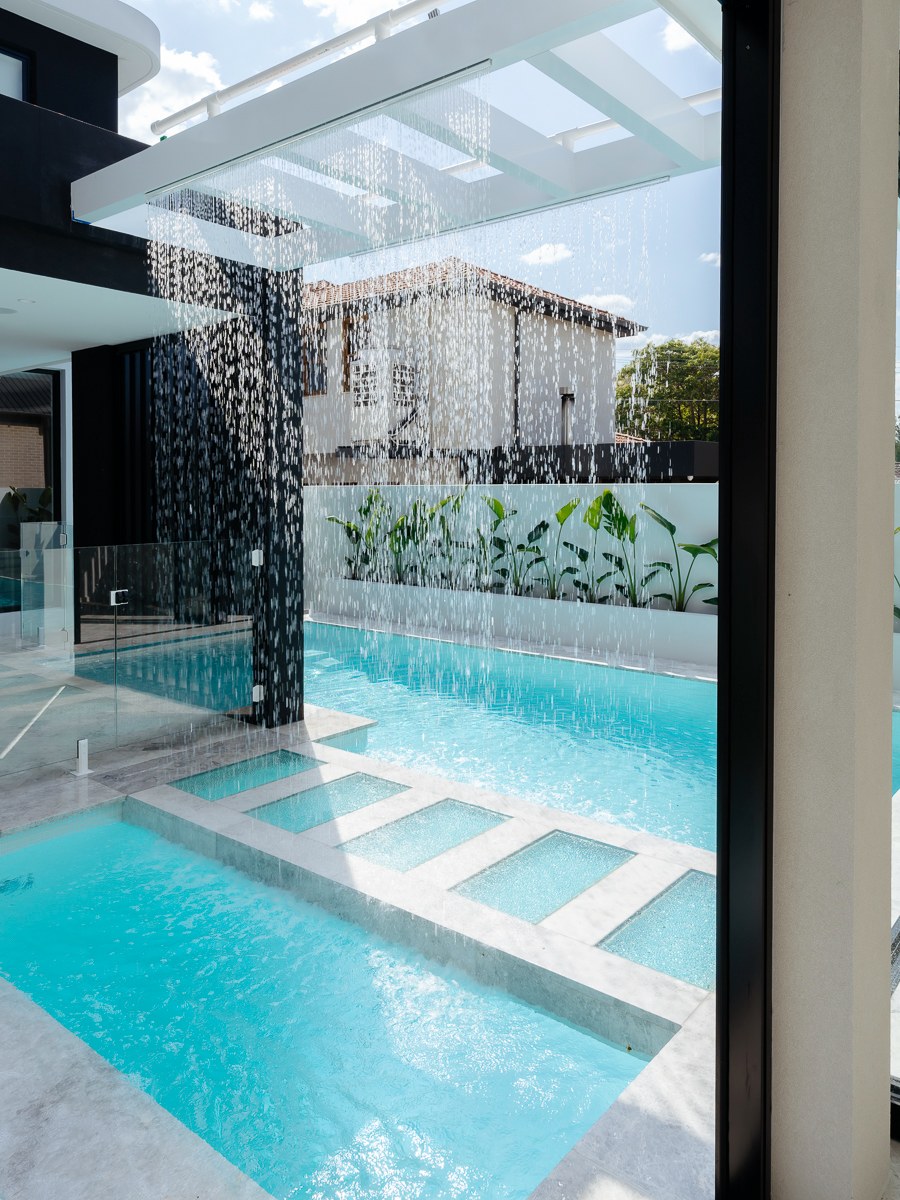 Strathfield Residence — water curtain